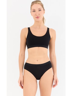 Naphor Touch Siyah Yüksek Bel Slip Külot