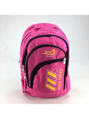 Lucky Bag Genç Okul Çantası Pembe Ergonomik Askı ve Ped Destekli Taşıma Özellikleriyle 45 x 30 x 17 cm