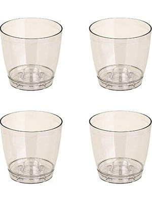 Düz Orkide Saksı 2,3 Litre 4 Adet