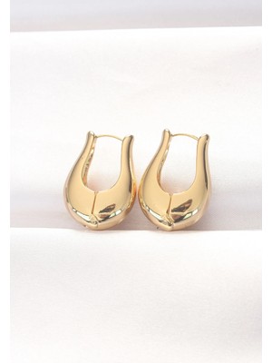 Toyigoo Mey Ithalat® Pirinç Gold Renk Bombeli Küpe TYGRSYT9573