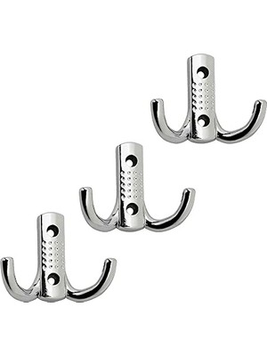 Feyzayapı Nobel Vestiyer Duvar Askısı Dolap Elbise Banyo Askılığı Krom Askı (3 Adet)