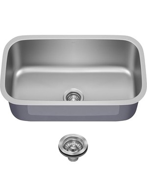 KBU14 Paslanmaz Çelikten Tek Gömme Lavabo (80,01 Cm, 1,29 Mm)