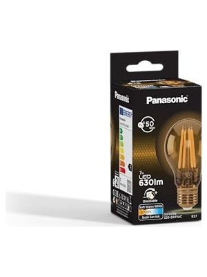 Panasonic E27 Dim Edilebilir Filaman Lamba 7W 630LM 2000K Gold          [enerji Sınıfı F]