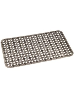 Premium Serisi Banyo - Küvet Içi Kaydırmaz Vantuzlu Yuvarlak Desenli Diktördgen Paspas 66,5 x 36,5 Cm, Siyah