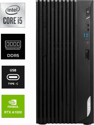 MSI Msı Pro DP180 I5-14400 14A-878EU-K0103 16GB 2tb Rtx A1000 8gb W11HOME Masaüstü Bilgisayar