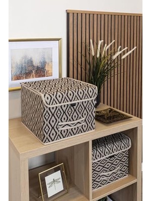 Bohe Kapaklı Kutu Raf Organizer Düzenleyici Sepet Mini (1 Adet)