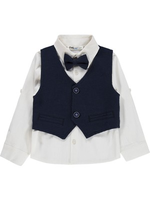 Civil Boys Papyonlu Yelekli 2-5 Yaş Gömlek - Lacivert