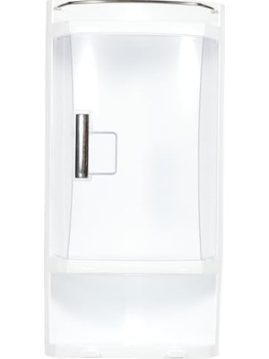 Banyo Köşe Rafı, 26 Cm, 3 Raf, Kapaklı Hazne, Şeffaf Naturel