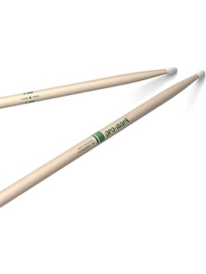 Drumsticks - Davul Çubukları - Davul Çubukları - Klasik Ileri 5A Davul Çubukları - Oval Naylon Uç - Doğal, Ham Hikori Ahşabı - 1 Çift