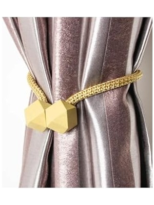 Gold 2 Adet Manyetik Perde Klipleri Iç Dekorasyon Kare Model Perde Toplayıcı Toka Perde Tutucu Aksesuarı