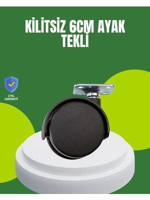 Kilitsiz 6 cm Tekerlek Ayak Tek Adet