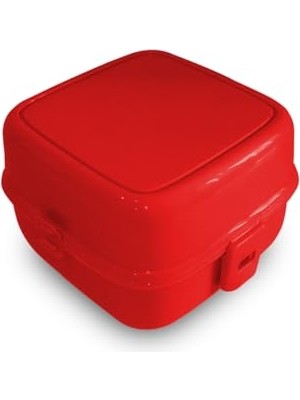 Bölmeli Beslenme Kutusu, Çocuk Kahvaltı Saklama Kabı, Öğrenci Okul Piknik Kamp Iş, Öğle Yemeği Yiyecek Koyma Çantası (Kırmızı - Resimsiz)