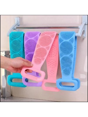 Çift Taraflı Banyo Hamam Lifi, Silikon Masajlı, Yumuşak Duş Lifi, Banyo Kesesi,
