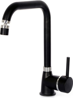 Kustar Varna Siyah Mutfak Evye Bataryası Pirinç Malzemeden 210 mm Yükseklikte Tezgah Montajlı