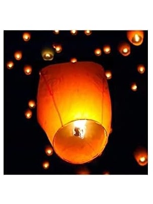 Tuba Toptaş Gece Gökyüzü Dilek Feneri Dilek Balonu Büyük Uçan Romantik 3 Adet