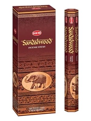 Tütsü Sandal Ağacı, Altı Pakette 120 Çubuk. Marka, Hindistan'da Elle Sarılmış. Tütsü Tarafından