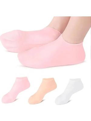 Busstier Silikon Ayak Bakım Çorabı, Nemlendirici Jel Destekli, Çatlak Önleyici, Ölü Deri Atıcı, Ayak Bakımı Için Ideal, Yumuşak ve Rahat Tasarım, Tekrar Kullanılabilir, Unisex