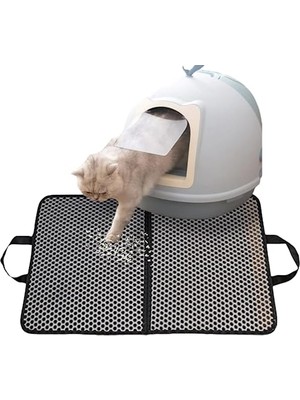 Okavango Elekli Kedi Tuvalet Önü Paspası Kedi Paspası, Kedi Kumu Paspası, Katlanabilir Büyük Boy Kedi Tuvalet Önü Paspası, Yıkanabilir 60X35