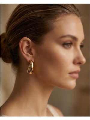 Mervan Takı Bombeli Şık Bijuteri Küpe