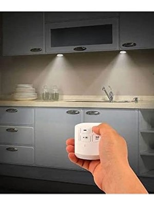Uzaktan Kumandalı Yapışkanlı 3'lü LED Spot Lamba