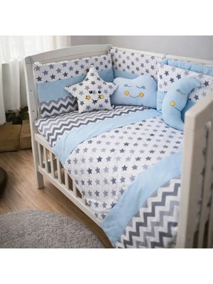 Kista Baby Bebek Uyku Seti Nevresim Takımı 70x130 Baby Gold Mavi