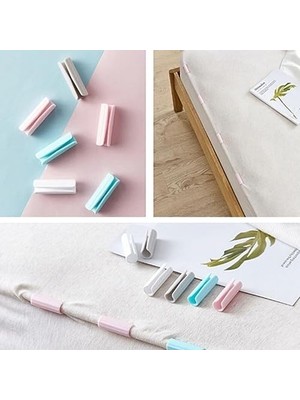 -12 Adet Çok Amaçlı Çarşaf Tutucu, Sabitleyici,kaydırmaz Nevresim Örtü Düzenleyici Klipsler