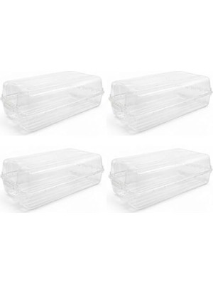 Kadın Set Şeffaf Ayakkabı Saklama Kutusu Taşıma Saklama Kabı Organizer Istiflenebilir Plastik Ayakkabılık (4)