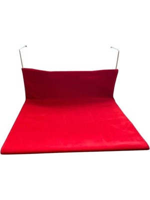 Peluş Kedi Kalorifer Yatağı - Kırmızı