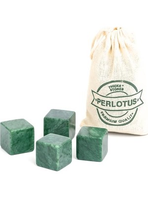 Perlotus Doğal Granit Mermer Viski Taşı 4’lü Özel Seri Sertifikalı