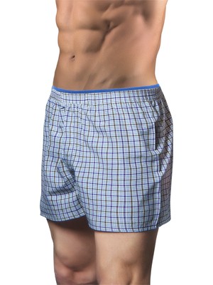 DoReMi Büyük Beden Erkek Klasik Poplin Boxer 3XL Ekose Desen Renkli Rahat Paça