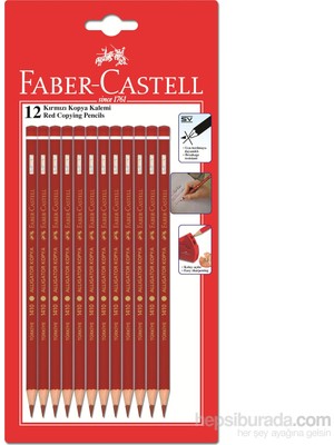 Faber-Castell 12 Kırmızı Kopya Boya Kalemi (1501410100)