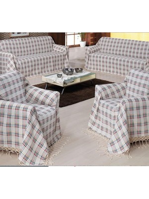 Abnturk Denizli Buldan Bezinden 1 Adet Koltuk Örtüsü 180X230CM Çok Amaçlı Pamuklu Çekyat Için Kalın Örtü