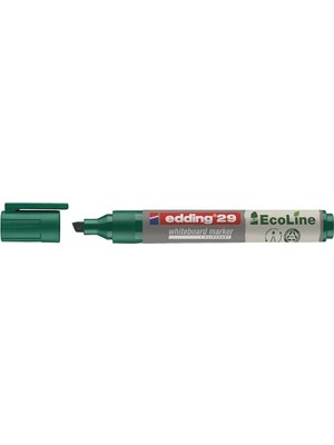 Edding 29 Ecoline Beyaz Yazı Tahtası Kalemi, Yeşil, 1 Kalem, Kesik Uç, Yeniden Doldurulabilir
