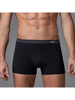 Dagi Erkek Compact Düz Boxer Siyah Yumuşak Bel Bandı ile Rahat Kullanım