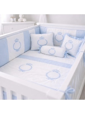 Kista Baby Bebek Uyku Seti Nevresim Takımı 70x130 Crown Mavi