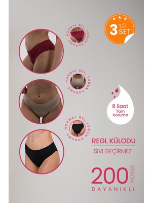 Peddon 3'lü Fırsat Paketi Jenny Cherry Katy 3 Renk Bir Arada Süper Emici Ultra Hijyenik Period Regl Külodu