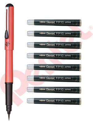 Berry Store Fırca Kalem Seti ve 2 Ad Kartuş - Turuncu