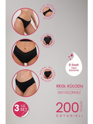 Süper Emici Organik Doğal Yıkanabilir Külot ( Lohusa, Idrar Kaçırma Karşıtı ) Peddon 3'lü Set