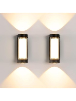 Nisar Store Dekoratif 3 Yönlü LED Aydınlatma 9W 3200K Gün Işığı Iç ve Dış Mekan Lara LED Aplik Duvar Lambası