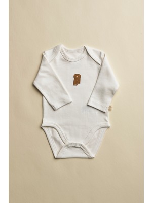 Oh la la Koala For Little Ones Atkı Nakışlı Uzun Kollu Çıtçıtlı Bebek Body