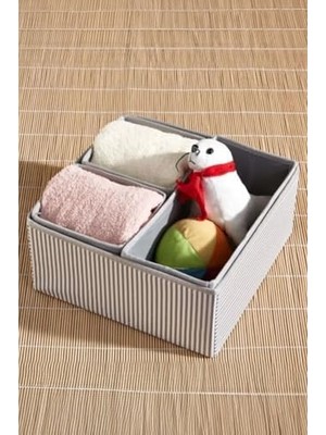 Nisar Store Gri Çizgili Çekmece Içi Organızer Set - DDLC-177