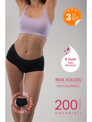 Peddon 3'lü Fırsat Paketi Boxer Model Supernova Ganache Süper Emici Gün Boyu Sızdırmaz Period Regl Külodu