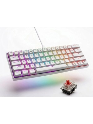 Somic T60 Mini%60 Oyun Klavyesi 60 Percent Mekanik Klavye 19 Rgb Rainbow LED Arkadan Aydınlatmalı Taşınabilir 62 Tuş Anti-Ghosting Uk Layout Usb-C Kablosu Mac