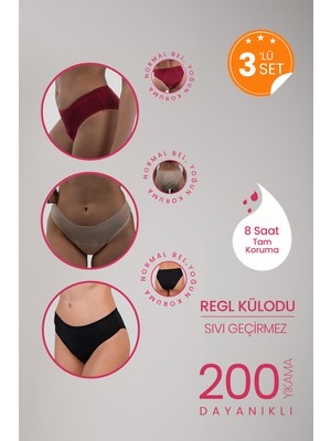 Peddon 3'lü Fırsat Paketi Jenny Cherry Katy 3 Renk Bir Arada Süper Emici Ultra Hijyenik Period Regl Külodu