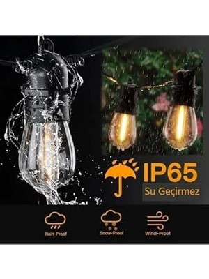 Nisar Store Bahçe Organizasyon Işığı E27 5 Duylu Eklenip Uzatılabilir 5 mt Sarmaşık Dış Mekan Aydınlatma