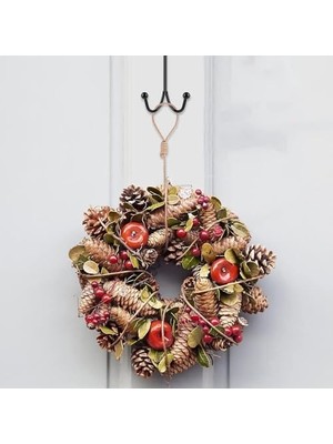 Berry Store Kapı Askısı, 2 Paket Çift Askılı Kanca, Kapı Askıları, Banyolar, Çekmeceler, Kapıları Için Uygun, Mont, Şapka, Bornoz, Havlu Asmak Için Dayanıklı Metal Organizatör (Siyah)