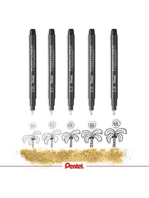 Nisar Store S20P-1A (0.1 Mm) Fiber Uçlu Yazı Kalemi - Ince Uç - Poıntlıner