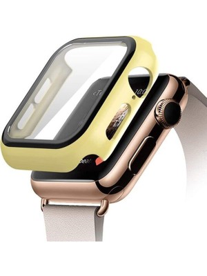 Berry Store Seri 38MM /40MM /41MM ile Uyumlu Kasa ve Ekran Koruyucu Kılıf Temperli Cam 360 Derece Koruyucu