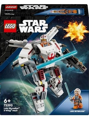 Berry Store Luke Skywalker X–wing Robotu 75390 – 6 Yaş ve Üzeri Çocuklar Için Hediye Fikri, Işın Kılıcı ve Blaster Silahıyla Birlikte Minifigür Içeren Yaratıcı Oyuncak Yapım Seti (195 Parça)