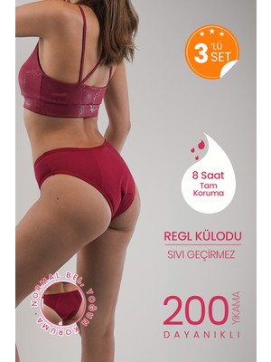 Peddon Cherry 3'lü Fırsat Paketi Süper Emici & Ultra Hijyenik Gün Boyu Sızdırmaz Longer Period Regl Külodu